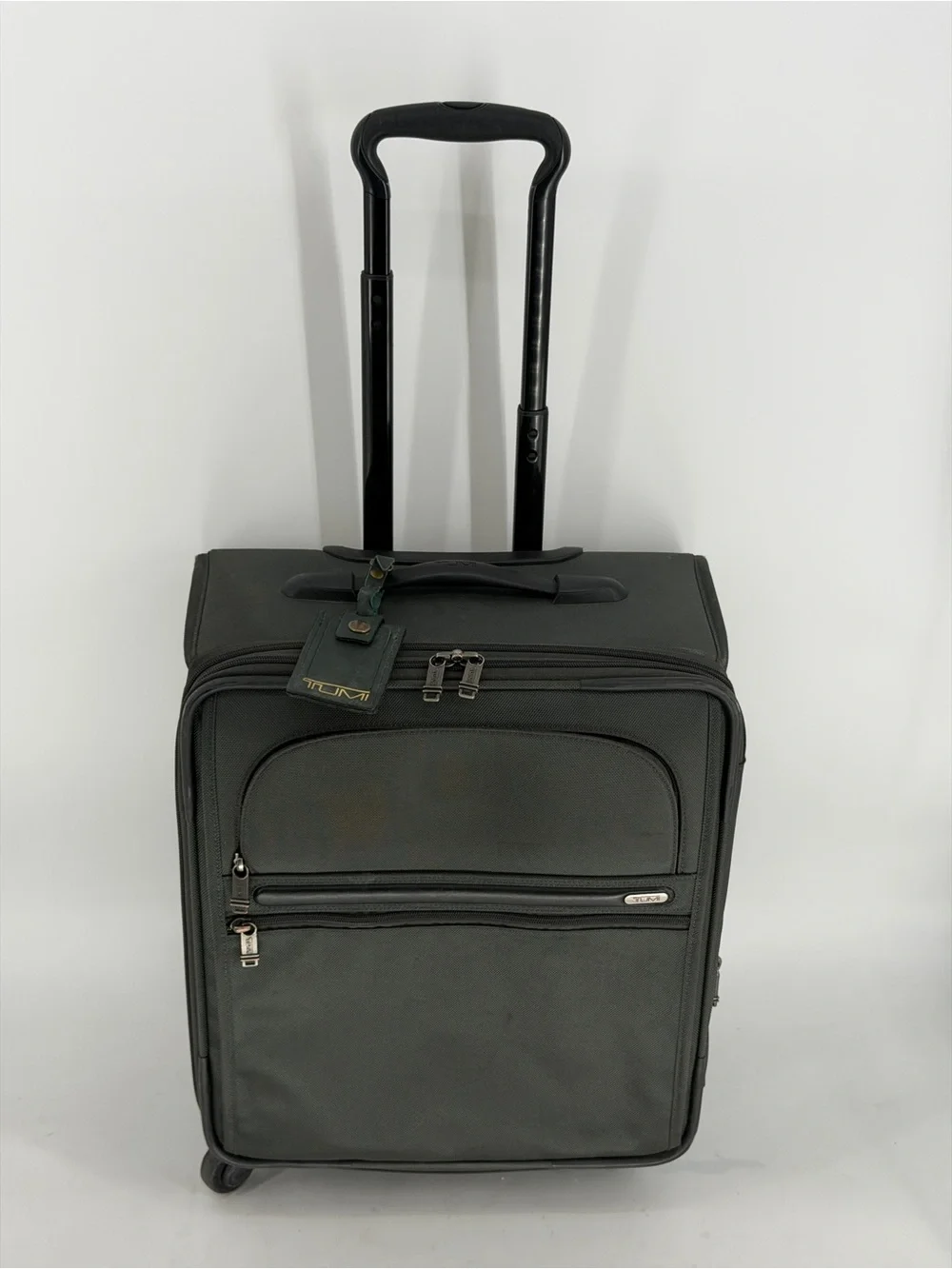 Tumi Black Rolling Carry-On with Front Pockets